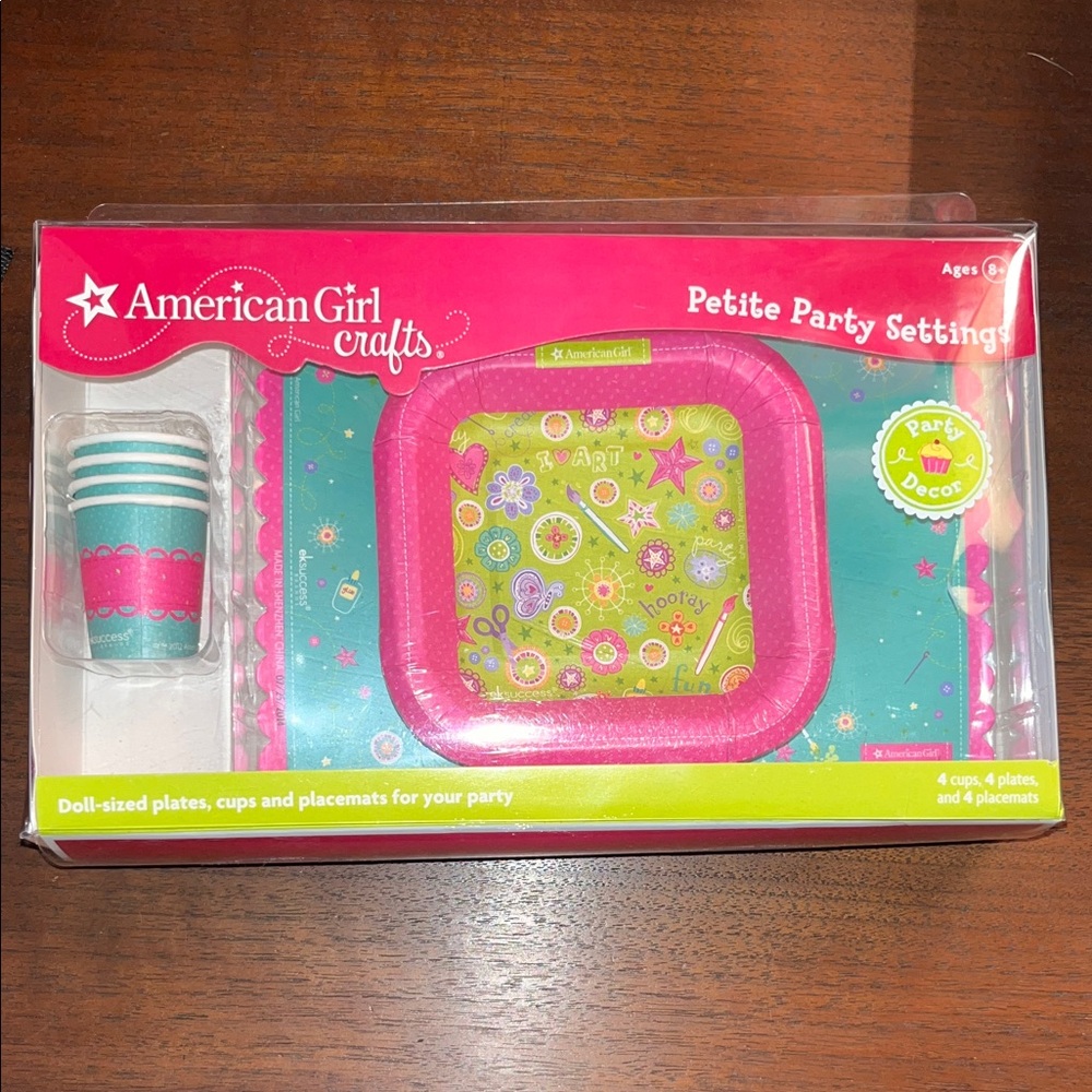 American Girl Petite Party Settings - Pink & Turquoise Accents